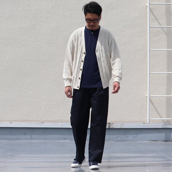 画像11: 【RE PRICE/価格改定】フランスリネンケーブル×鹿の子長袖ニットカーディガン【MADE IN JAPAN】『日本製』/ Upscape Audience