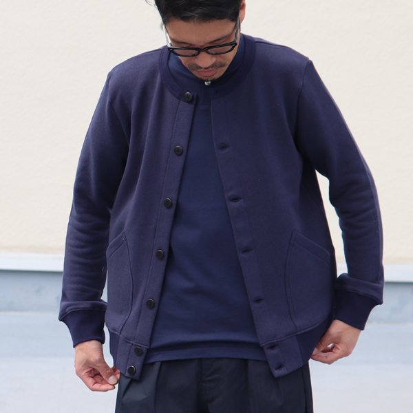 画像5: 【RE PRICE / 価格改定】ソフトエアー裏毛ノーカラーブルゾン【MADE IN JAPAN】『日本製』/ Upscape Audience