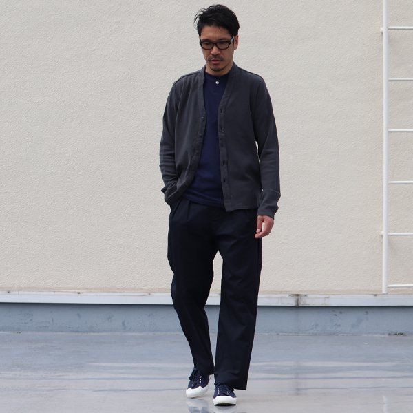 画像6: 【RE PRICE/価格改定】JPSダブルニットVネックバンドカラーカーディガン【MADE IN JAPAN】『日本製』/ Upscape Audience