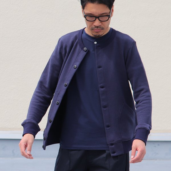 画像6: 【RE PRICE / 価格改定】ソフトエアー裏毛ノーカラーブルゾン【MADE IN JAPAN】『日本製』/ Upscape Audience