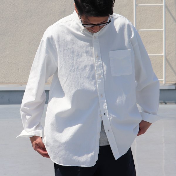 画像7:  6オンス オックスフォード ボタンダウン 長袖 ボクシーシャツ【MADE IN JAPAN】『日本製』/ Upscape Audience