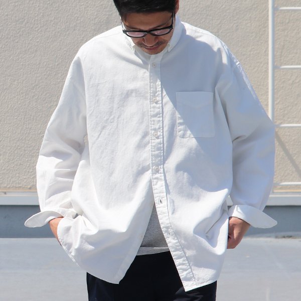 画像8:  6オンス オックスフォード ボタンダウン 長袖 ボクシーシャツ【MADE IN JAPAN】『日本製』/ Upscape Audience