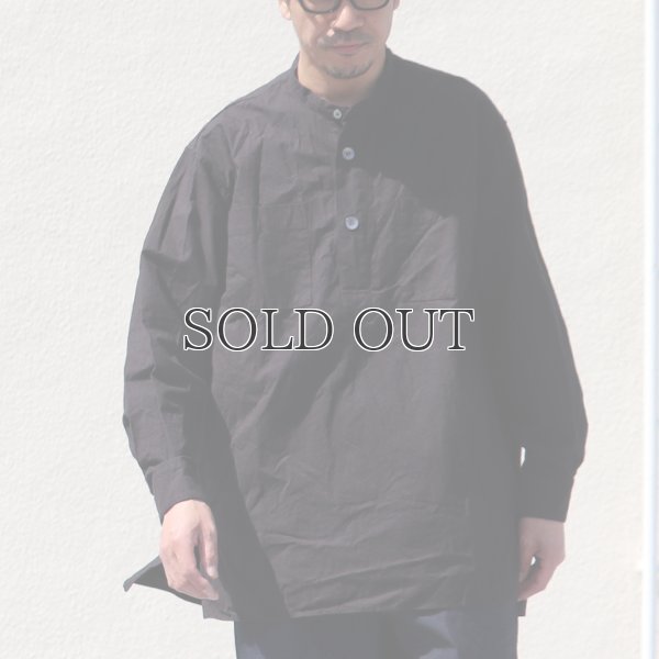 画像4: 馬布ヴィンテージフィニッシュバンドカラースクエアロングシャツ【MADE IN JAPAN】『日本製』/ Upscape Audience