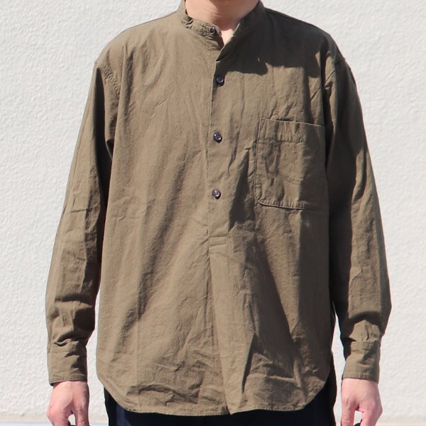 画像9: 馬布ヴィンテージフィニッシュバンドカラースリーピングシャツ【MADE IN JAPAN】『日本製』/ Upscape Audience