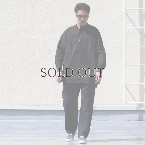 画像7: 馬布ヴィンテージフィニッシュバンドカラースクエアロングシャツ【MADE IN JAPAN】『日本製』/ Upscape Audience