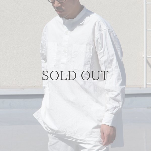 画像9: 馬布ヴィンテージフィニッシュバンドカラースクエアロングシャツ【MADE IN JAPAN】『日本製』/ Upscape Audience