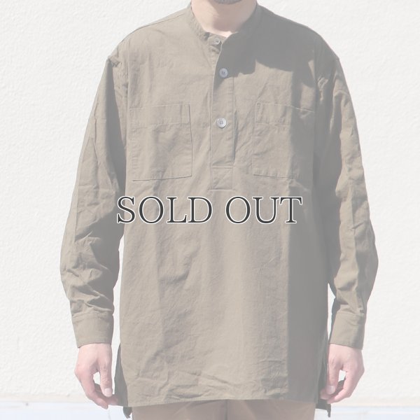 画像10: 馬布ヴィンテージフィニッシュバンドカラースクエアロングシャツ【MADE IN JAPAN】『日本製』/ Upscape Audience