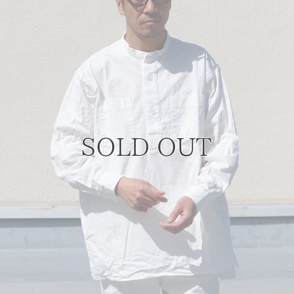 画像5: 馬布ヴィンテージフィニッシュバンドカラースクエアロングシャツ【MADE IN JAPAN】『日本製』/ Upscape Audience