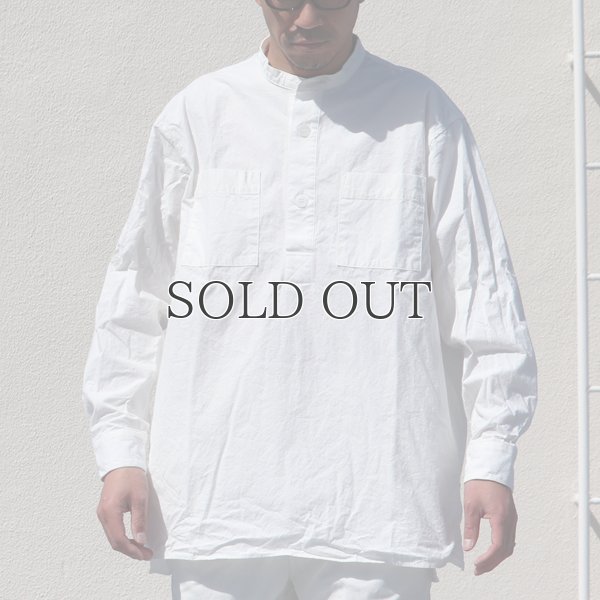 画像3: 馬布ヴィンテージフィニッシュバンドカラースクエアロングシャツ【MADE IN JAPAN】『日本製』/ Upscape Audience