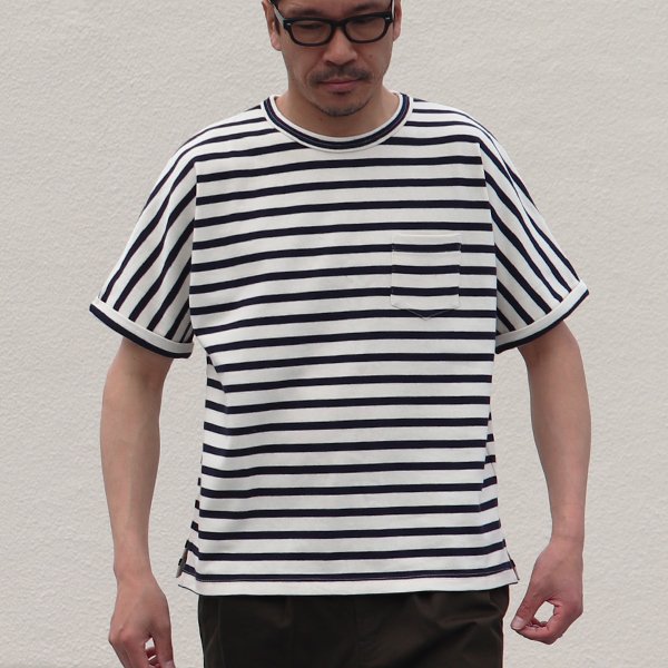 画像16: 【RE PRICE/価格改定】Basque 10オンス ( バスク天竺 )無地&ボーダービッグポケT【MADE IN JAPAN】『日本製』/ Upscape Audience