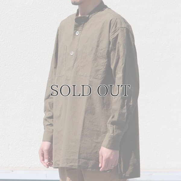 画像11: 馬布ヴィンテージフィニッシュバンドカラースクエアロングシャツ【MADE IN JAPAN】『日本製』/ Upscape Audience