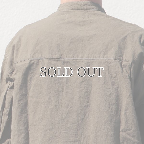 画像16: 馬布ヴィンテージフィニッシュバンドカラースクエアロングシャツ【MADE IN JAPAN】『日本製』/ Upscape Audience