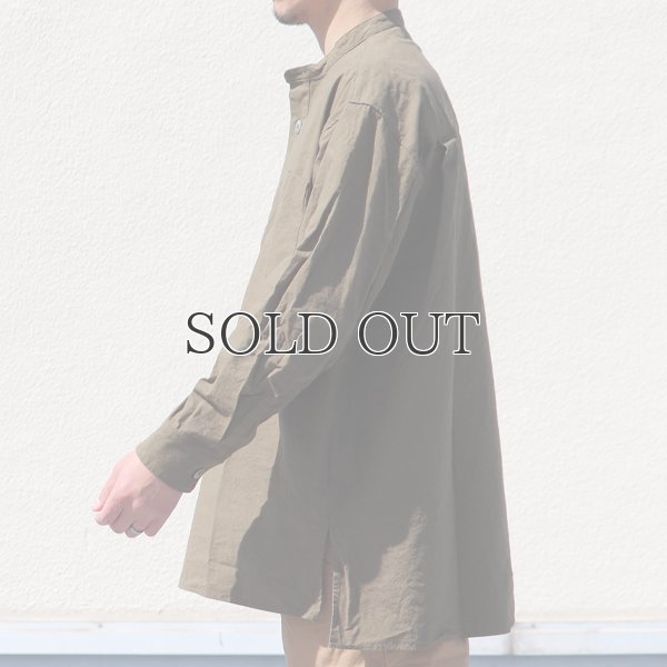 画像12: 馬布ヴィンテージフィニッシュバンドカラースクエアロングシャツ【MADE IN JAPAN】『日本製』/ Upscape Audience
