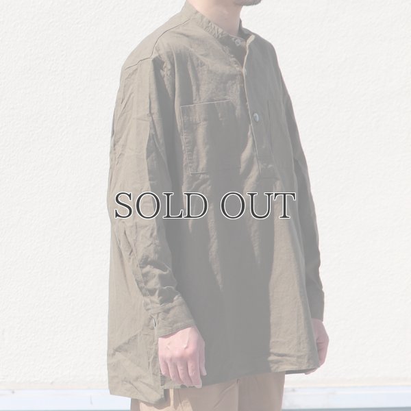 画像14: 馬布ヴィンテージフィニッシュバンドカラースクエアロングシャツ【MADE IN JAPAN】『日本製』/ Upscape Audience