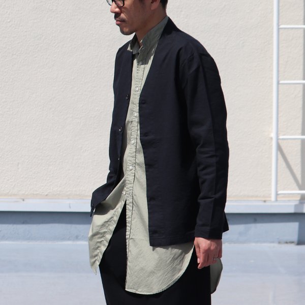 画像6: 綿麻ビンテージソフトキャンバス モックV/N カーデジャケット『日本製』/ Upscape Audience