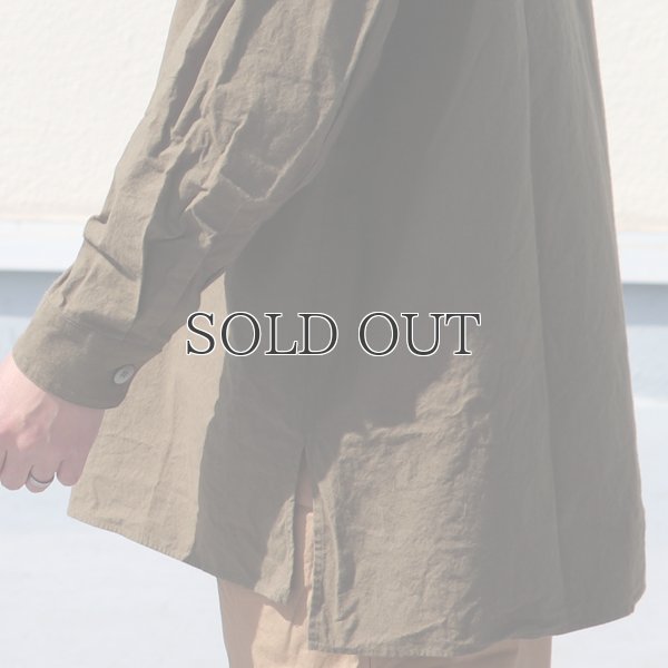 画像17: 馬布ヴィンテージフィニッシュバンドカラースクエアロングシャツ【MADE IN JAPAN】『日本製』/ Upscape Audience