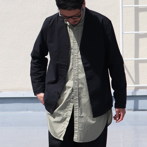 画像4: 綿麻ビンテージソフトキャンバス モックV/N カーデジャケット『日本製』/ Upscape Audience