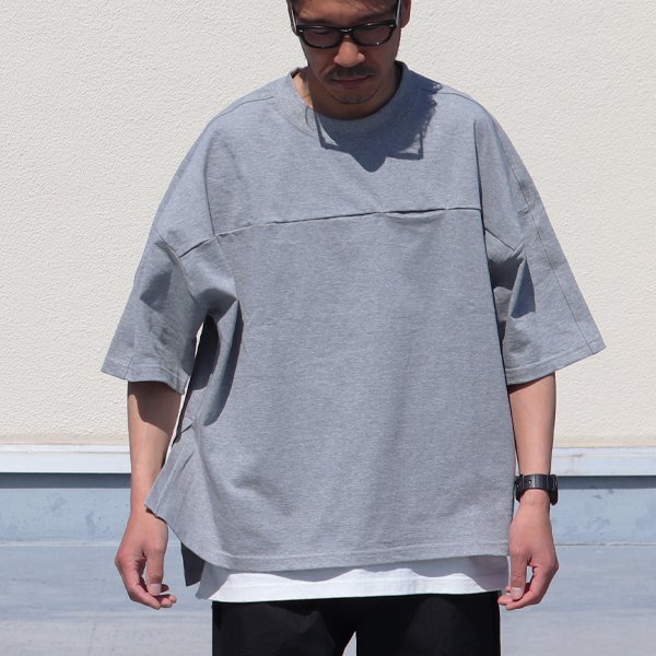 画像9: VORTEX 8オンス(MVS天竺)シームポケット ライン切り替え ハーフスリーブ ボクシーTee【MADE IN JAPAN】『日本製』/ Upscape Audience