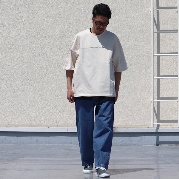 画像14: VORTEX 8オンス(MVS天竺)シームポケット ライン切り替え ハーフスリーブ ボクシーTee【MADE IN JAPAN】『日本製』/ Upscape Audience