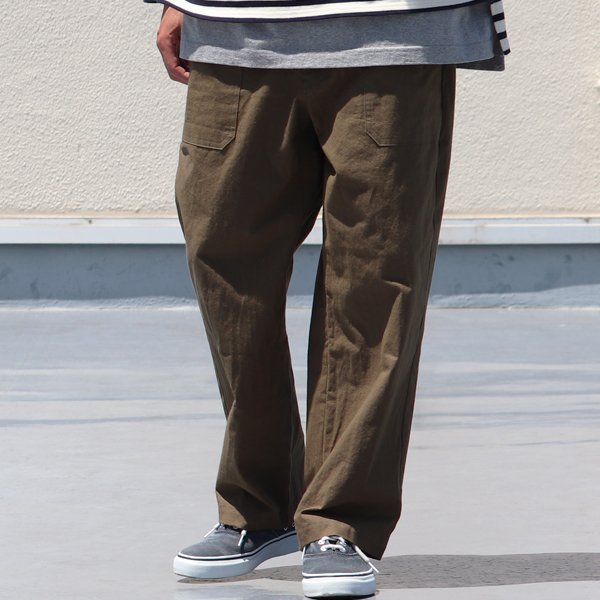 画像3: 馬布ヴィンテージフィニッシュ(ホースクロス) ベイカー ワイドパンツ【MADE IN JAPAN】『日本製』/ Upscape Audience