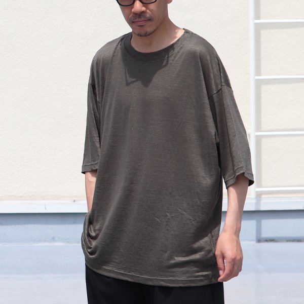 画像10: PREMIERE LINEN(プレミアリネン)天竺 クルーネック レギュラーTシャツ【MADE IN JAPAN】『日本製』 / Upscape Audience