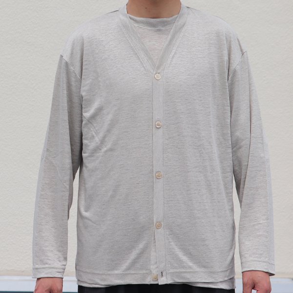 画像18: PREMIERE LINEN(プレミアリネン)天竺 Vネックカーディガン【MADE IN JAPAN】『日本製』 / Upscape Audience