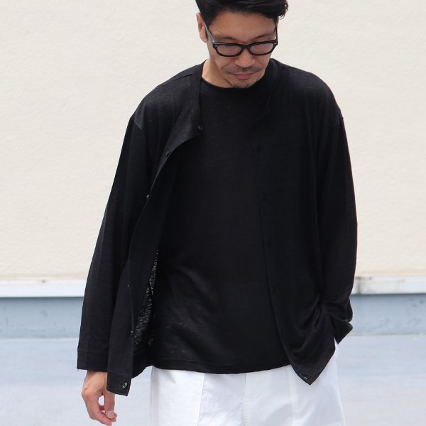 画像11: PREMIERE LINEN(プレミアリネン)天竺 クルーネックカーディガン【MADE IN JAPAN】『日本製』 / Upscape Audience