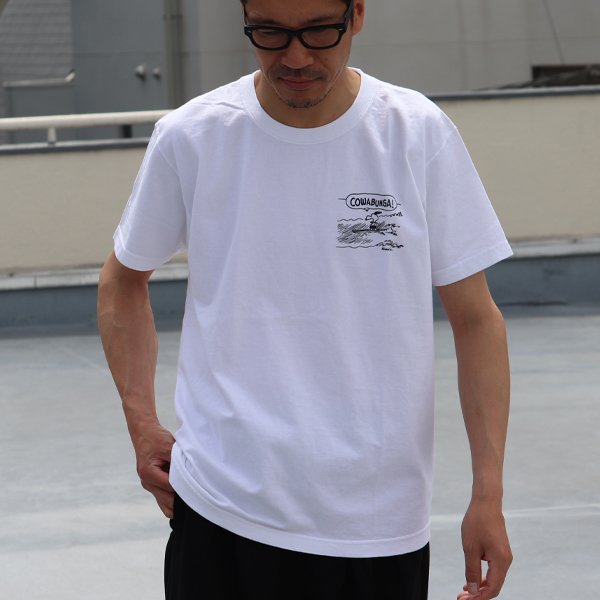 画像3: 【RE PRICE / 価格改定】Old Snoopy "Schulz-COWABUNGA!" 7.1oz米綿丸胴オールドプリントクルーネックT / Audience