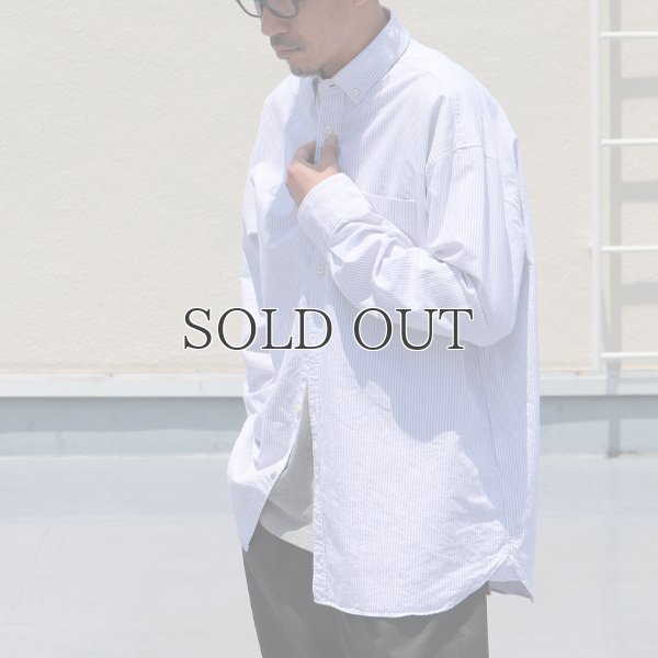 画像10: 播州織オックスフォードストライプ ボタンダウン 長袖 ボクシーシャツ【MADE IN JAPAN】『日本製』/ Upscape Audience