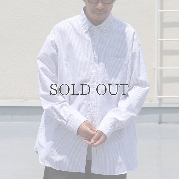 画像3: 播州織オックスフォードストライプ ボタンダウン 長袖 ボクシーシャツ【MADE IN JAPAN】『日本製』/ Upscape Audience