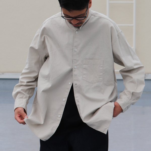 画像2: 6オンス オックスフォード バンドカラー L/S ボクシーシャツ【MADE IN JAPAN】『日本製』/ Upscape Audience