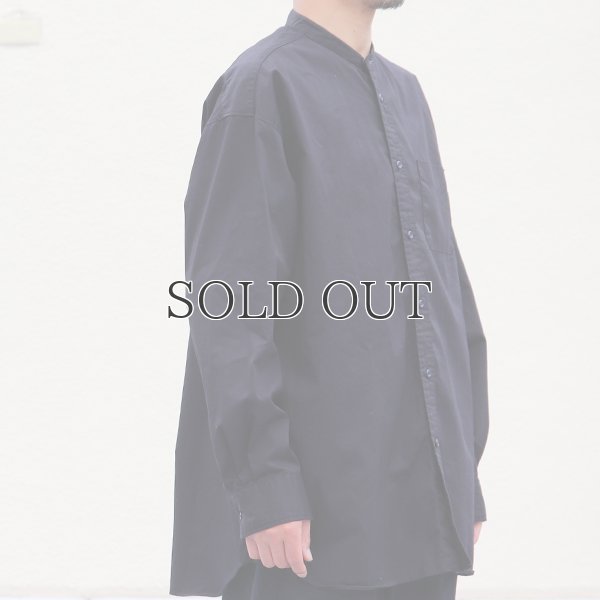 画像16: 遠州織7オンス チノクロス バンドカラー 長袖 ボクシーAライン シャツ【MADE IN JAPAN】『日本製』/ Upscape Audience