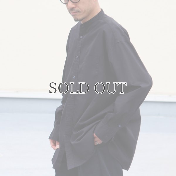 画像5: 遠州織7オンス チノクロス バンドカラー 長袖 ボクシーAライン シャツ【MADE IN JAPAN】『日本製』/ Upscape Audience