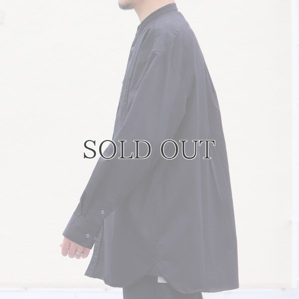 画像14: 遠州織7オンス チノクロス バンドカラー 長袖 ボクシーAライン シャツ【MADE IN JAPAN】『日本製』/ Upscape Audience