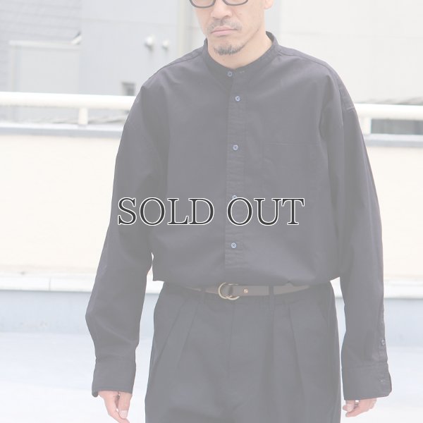 画像10: 遠州織7オンス チノクロス バンドカラー 長袖 ボクシーAライン シャツ【MADE IN JAPAN】『日本製』/ Upscape Audience