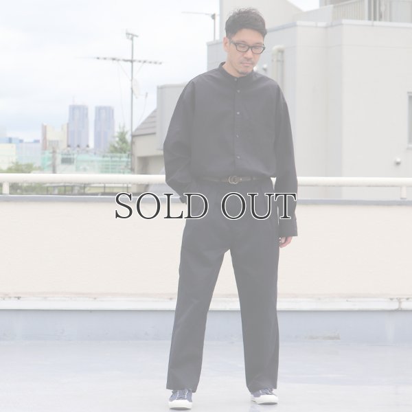 画像11: 遠州織7オンス チノクロス バンドカラー 長袖 ボクシーAライン シャツ【MADE IN JAPAN】『日本製』/ Upscape Audience