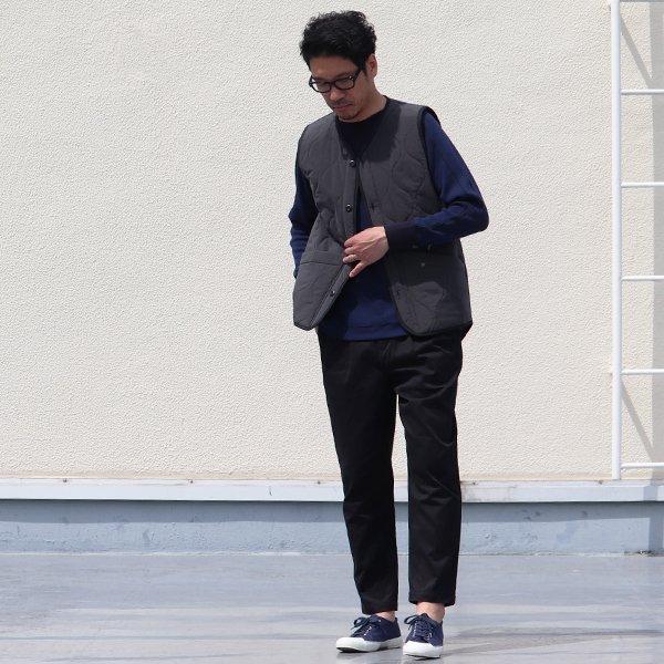 画像14: Teflon（テフロン）耐水撥水コットンタッチナイロン ウェーブキルト Vネック ベスト【MADE IN JAPAN】『日本製』/ Upscape Audience