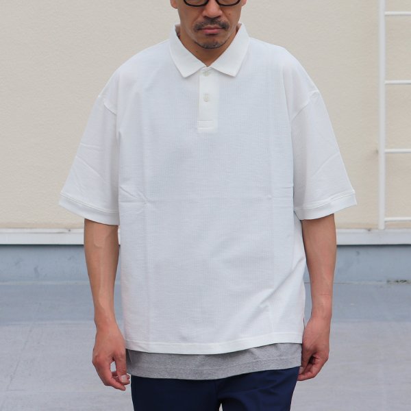 画像4: コットンシアサッカー天竺　ハーフスリーブ　ポロシャツ【MADE IN JAPAN】『日本製』 / Upscape Audience