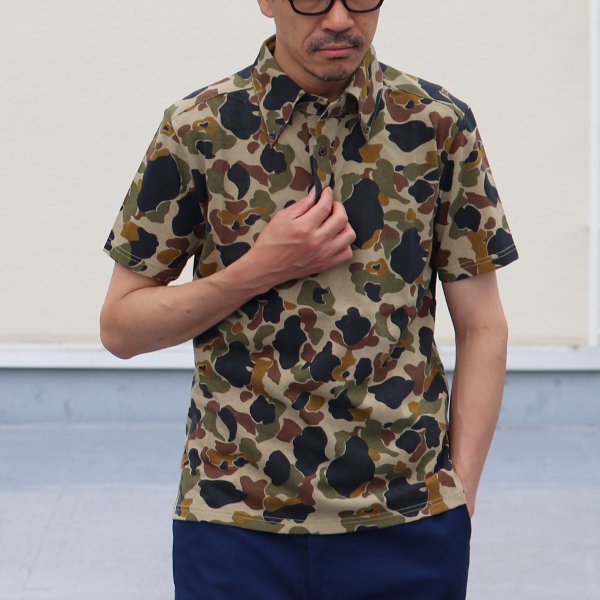 画像4: 【RE PRICE / 価格改定】ダックカモプリント天竺ボタンダウンカラーポロシャツ【MADE IN JAPAN】『日本製』/ Upscape Audience