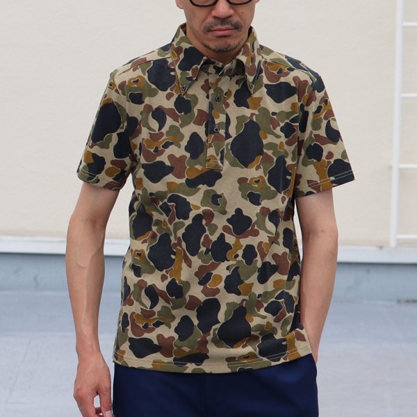 画像3: 【RE PRICE / 価格改定】ダックカモプリント天竺ボタンダウンカラーポロシャツ【MADE IN JAPAN】『日本製』/ Upscape Audience