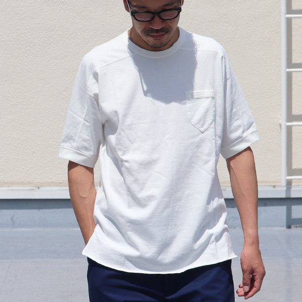 画像4: 【RE PRICE/価格改定】吊編天竺 C/Nスプリットスリーブ 胸ポケ付 Tee【MADE IN TOKYO】『東京製』  / Upscape Audience