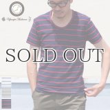ロープボーダーポケット付きUネックカットソー 【MADE IN JAPAN】 / Upscape Audience