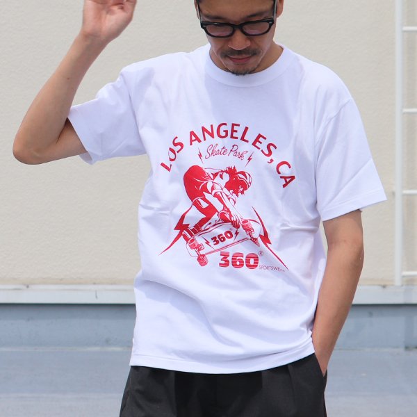 画像2: 【RE PRICE / 価格改定】360°SPORTS WEAR（スリーシックスティスポーツウェア） "LA" 6oz米綿丸胴S/S Tee/ Audience