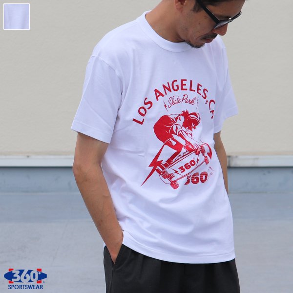 画像1: 【RE PRICE / 価格改定】360°SPORTS WEAR（スリーシックスティスポーツウェア） "LA" 6oz米綿丸胴S/S Tee/ Audience