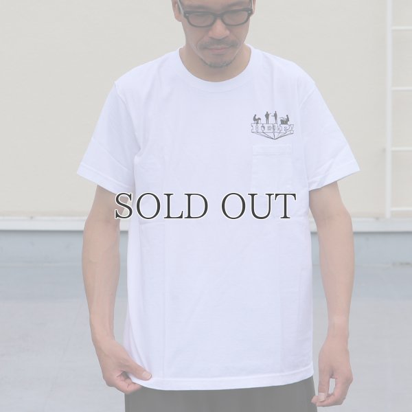 画像4: BEATLES "HELP" 7.1oz米綿丸胴オールドプリントクルーネックポケットT / Audience