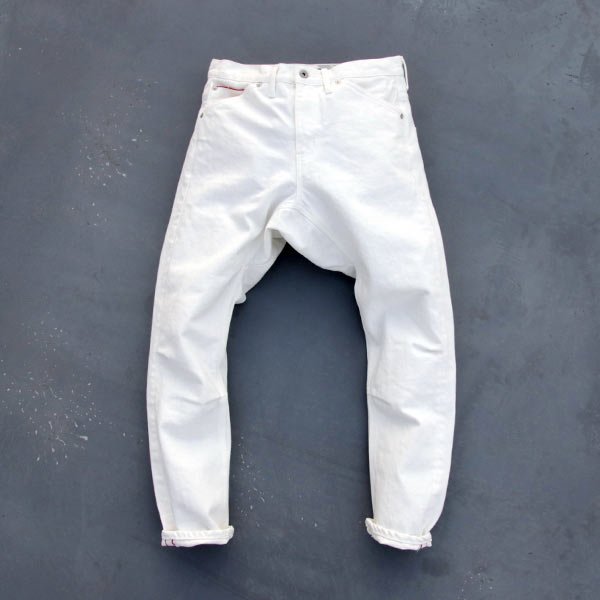 画像15: 【RE PRICE / 価格改定】赤耳（セルヴィッチ）ホワイトデニムロークロッチアンクルパンツ【MADE IN JAPAN】『日本製』 / Upscape Audience