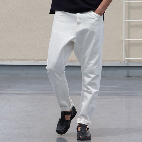 画像10: 【RE PRICE / 価格改定】赤耳（セルヴィッチ）ホワイトデニムロークロッチアンクルパンツ【MADE IN JAPAN】『日本製』 / Upscape Audience