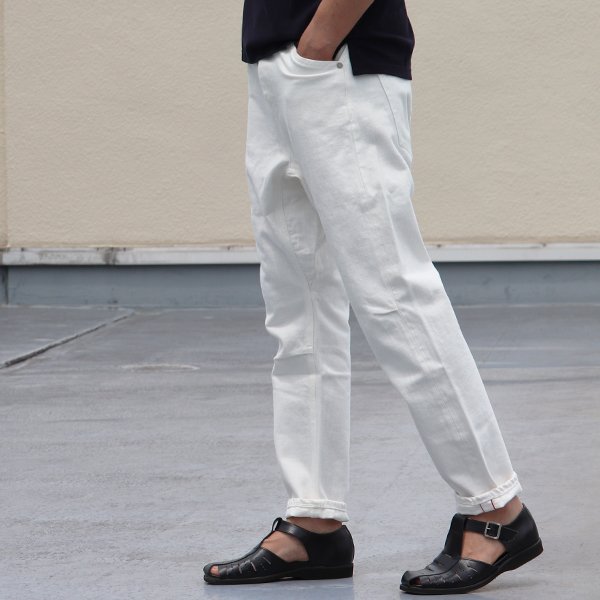 画像7: 【RE PRICE / 価格改定】赤耳（セルヴィッチ）ホワイトデニムロークロッチアンクルパンツ【MADE IN JAPAN】『日本製』 / Upscape Audience