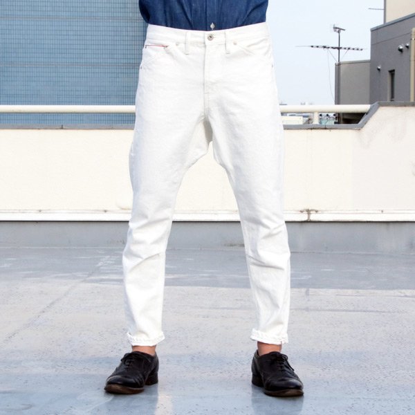 画像12: 【RE PRICE / 価格改定】赤耳（セルヴィッチ）ホワイトデニムロークロッチアンクルパンツ【MADE IN JAPAN】『日本製』 / Upscape Audience
