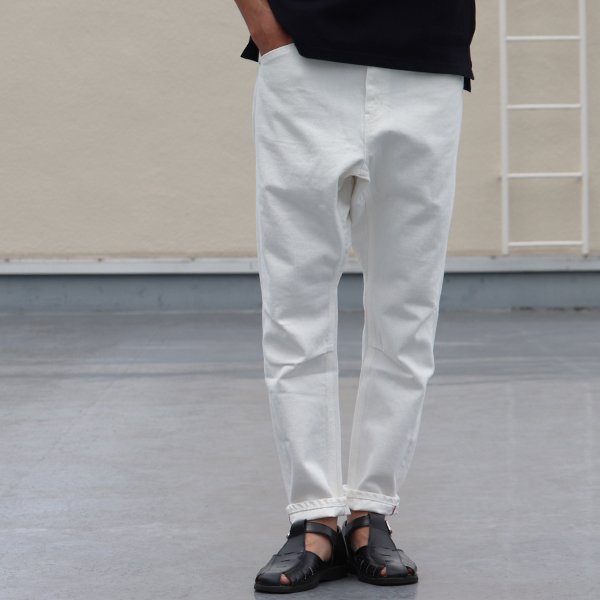 画像5: 【RE PRICE / 価格改定】赤耳（セルヴィッチ）ホワイトデニムロークロッチアンクルパンツ【MADE IN JAPAN】『日本製』 / Upscape Audience